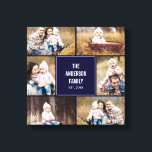 Carré Collage Photo personnalisée Toile enveloppée<br><div class="desc">Personnalisez cette toile avec vos photos mariages pour créer un mur d'art à conserver pour toujours. Couleur Arrière - plan peut être customisée en ligne (à n'importe quelle couleur!</div>