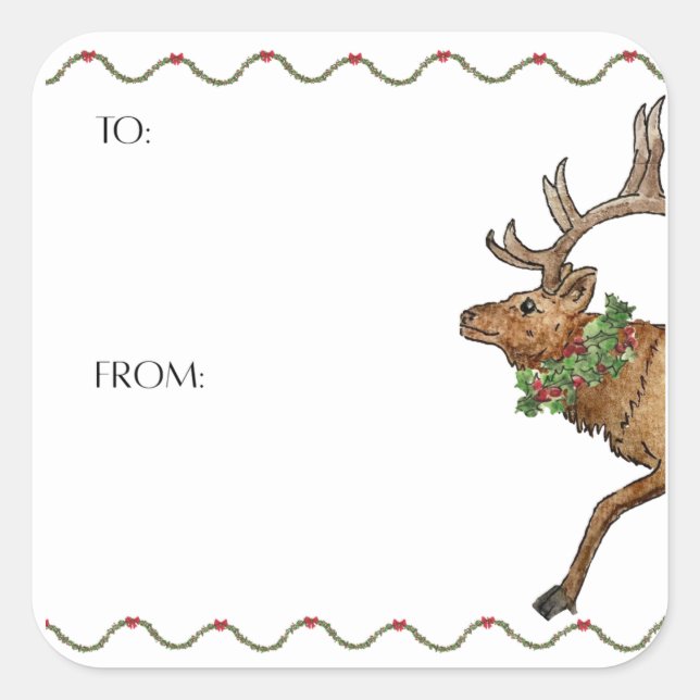 Carré Colorado Animals Holiday Sticker (Devant)