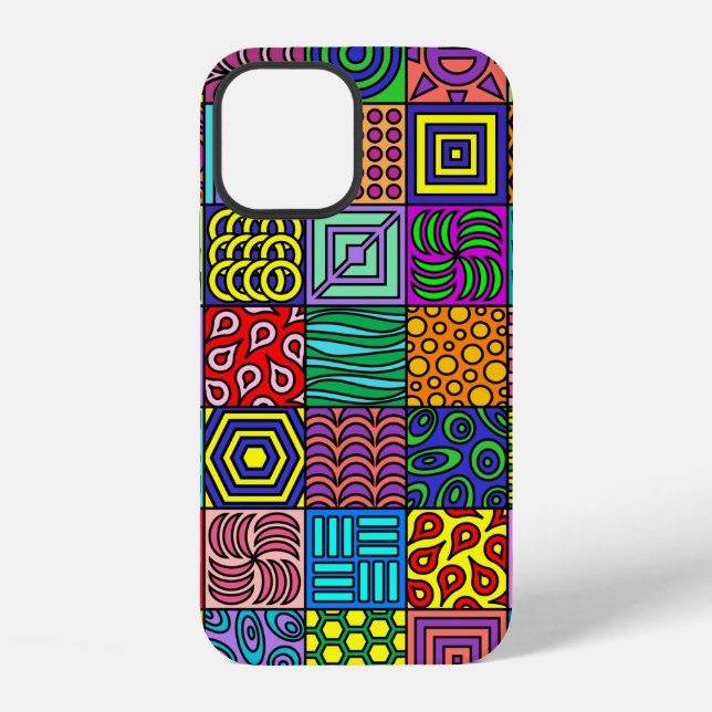 Carré Colorbust Iphone 12 Coque (Verso)