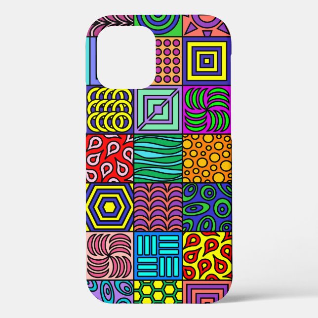Carré Colorbust Iphone 12 Coque (Verso)