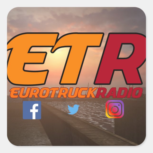 Carré Conception du pack EuroTruckRadio Sticker #1 (Devant)