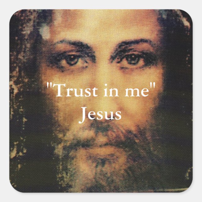 Carré Confiance en moi - Image de Sticker de Jésus-Chris (Devant)