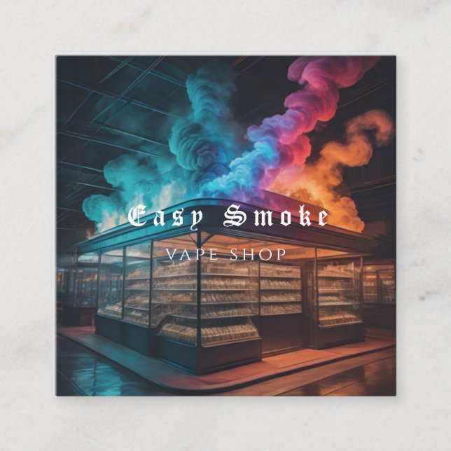 Carré Corolful Smoke Vape Shop Carte de visite (Devant)
