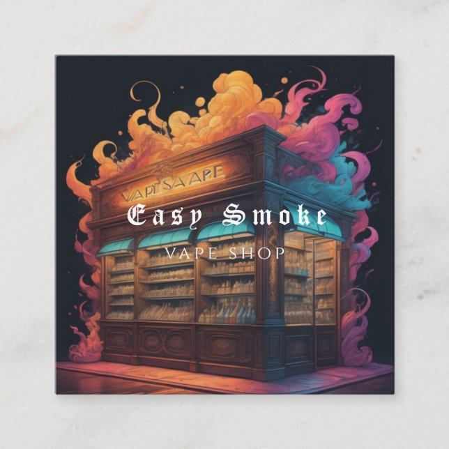 Carré Corolful Smoke Vape Shop Carte de visite (Devant)
