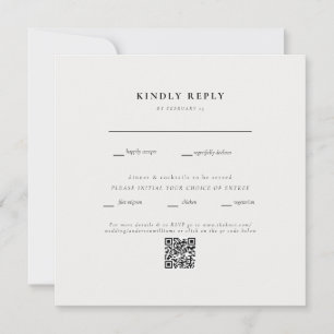 Carré Crème Mariage QR Code II RSVP