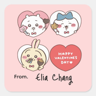 Carré Cute anime kawaii valentine sticker