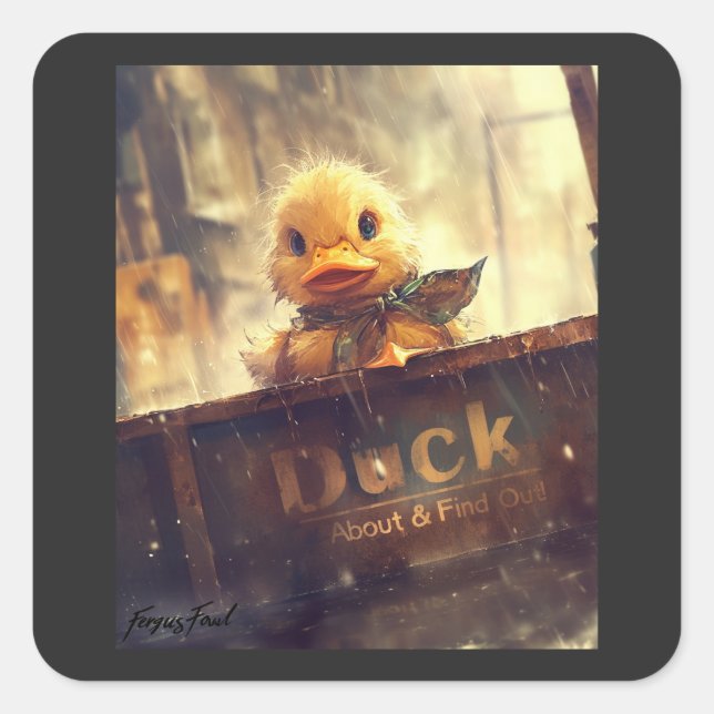 Carré Dark Duck À propos et découvrez Sticker (Devant)