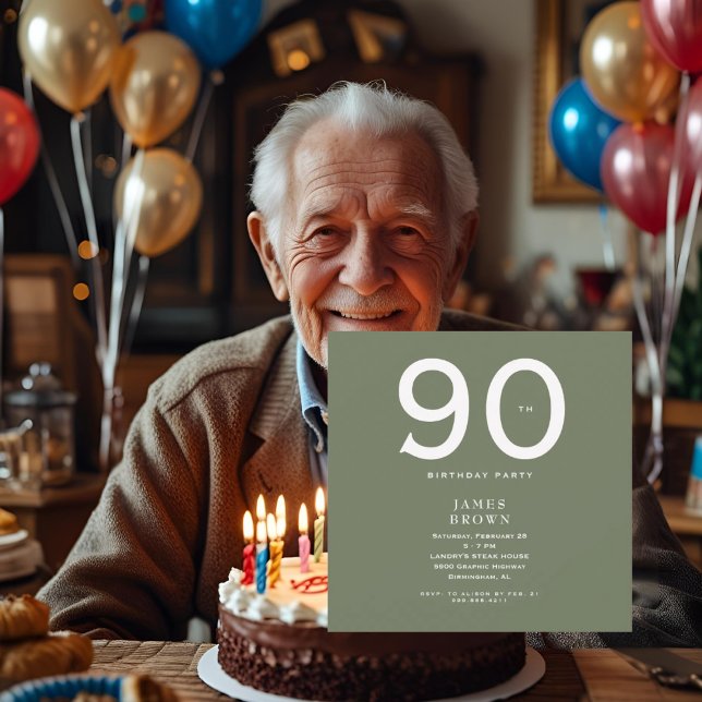 Carré Dark Sage 90e fête d'anniversaire (Créateur téléchargé)