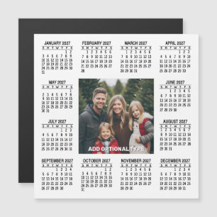 Carré de calendrier magnétique avec photo