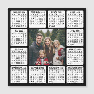 Carré de calendrier magnétique avec photo