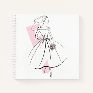 Carré de carnet rose Fashion Bride