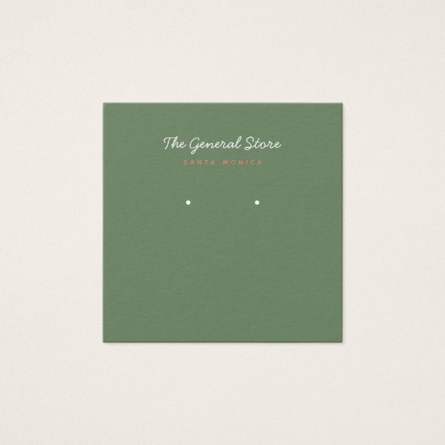 Carré de carte d'affichage à oreille verte (Devant)