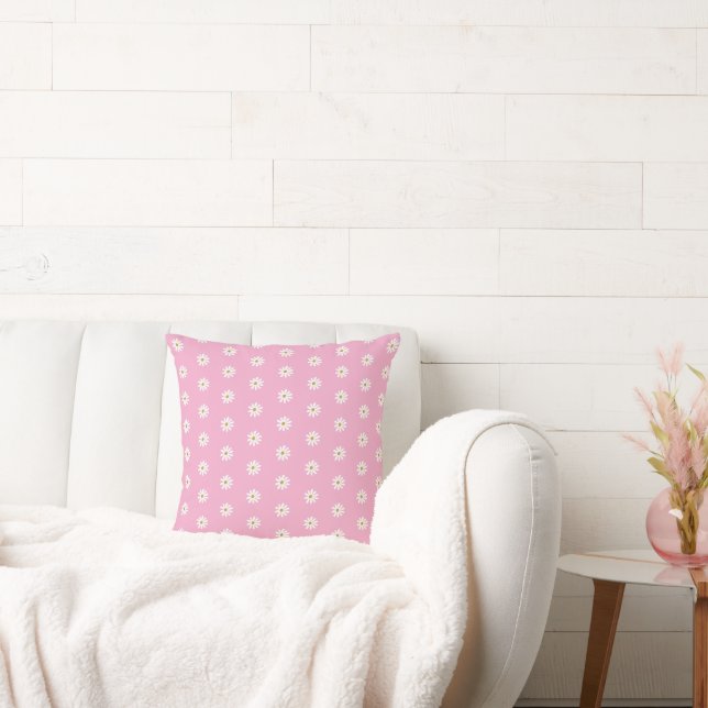 Carré de design de fleurs en floraison Coussin pou (Canapé)