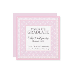 Carré de Faire-part Pink Graduation