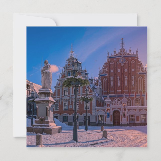 Carré de la mairie de Riga en hiver (Devant)