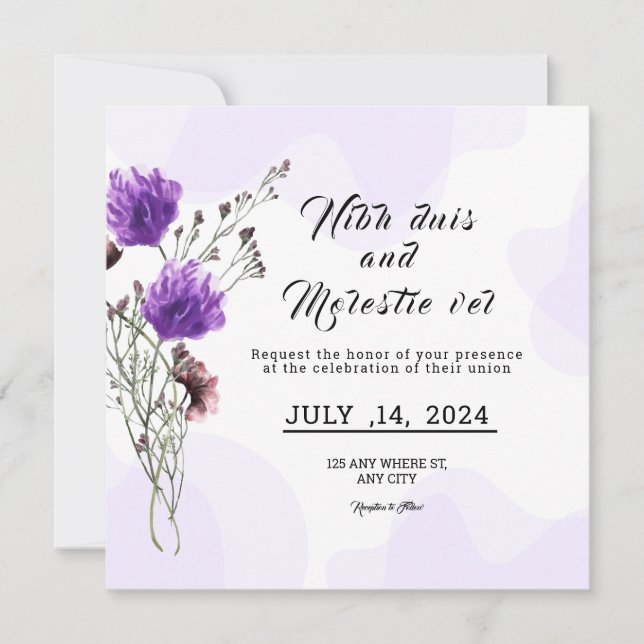 Carré de mariage d'hiver Conception de la carte d' (Devant)