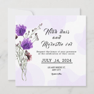 Carré de mariage d'hiver Conception de la carte d'