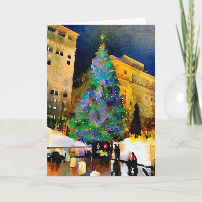 Carré de Portland Pioneer aux Cartes de Noël (Devant)