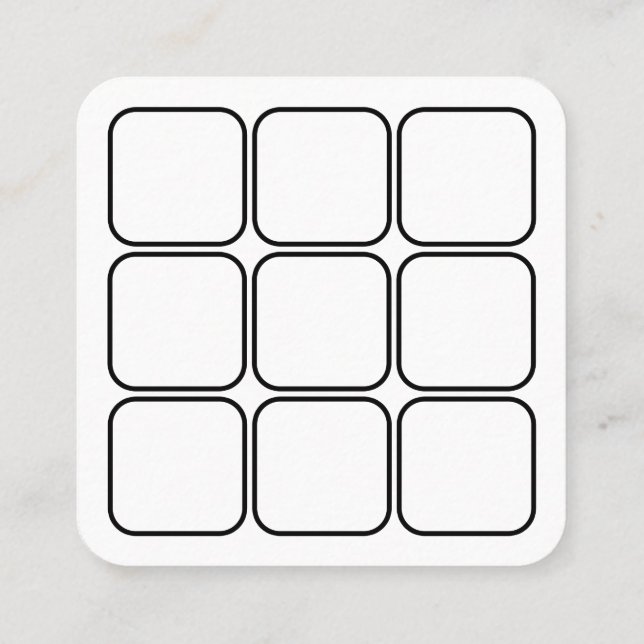 carré de récompenses de fidélité de logo (Dos)