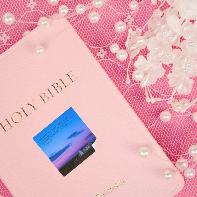 Carré Desert Faith Collection – Psalm 23:1-2 Sticker (Créateur téléchargé)