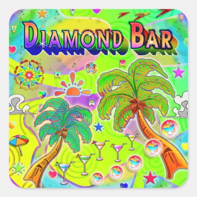 Carré Diamond Bar Mind Focus Sticker (Devant)