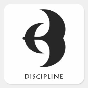 Carré Discipline ( Akoko Nan ) Symbole Adinkra Sticker