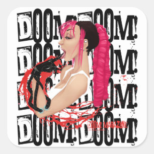 Carré DOOM ! Magazine "Z" Black Sticker