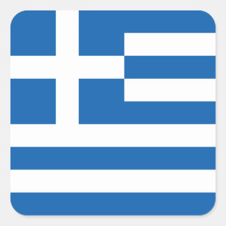 Carré Drapeau de Grèce Sticker (Carré)