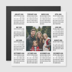 carré du calendrier magnétique 2026 avec photo