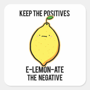Carré E-citron-ate Le Sticker à pistolet citron Négatifs