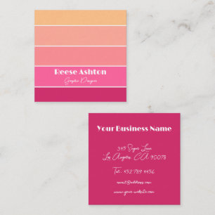Carré Elégant Carte de visite Colorblock personnalisé