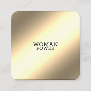 Carré Elégant carte de visite en or métallique moderne j