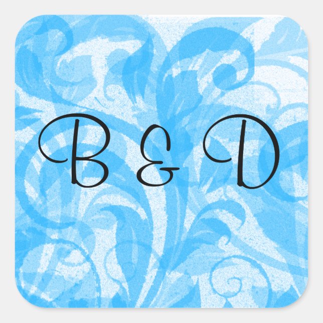 CARRÉ ÉLÉGANT MARIAGE ENVELOPE MODÈLE STICKER STICKER (Devant)