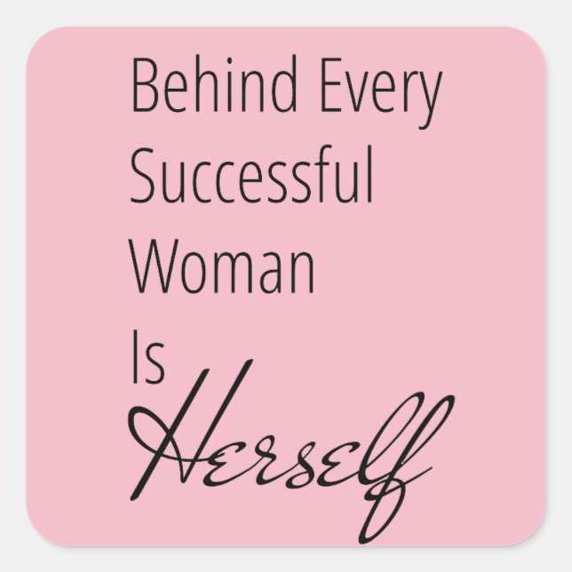 Carré Encouragement Derrière La Femme Est Sticker Elle-M (Devant)