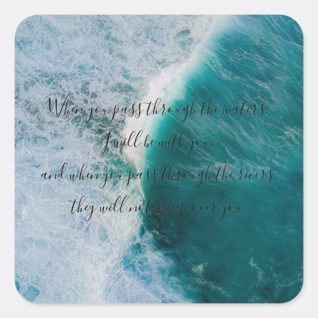 Carré Esaïe 43:2 Sticker (Devant)