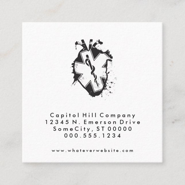 carré étoile de vie rendez-vous cardiaque rappel (Devant)