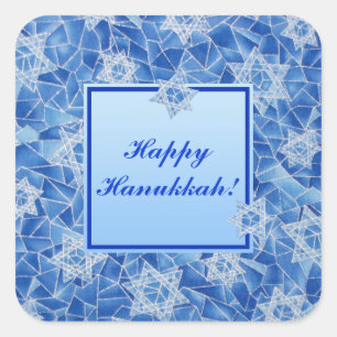 Carré Étoiles de David Stainty Sticker en verre