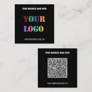 Carré Exemple de carte de visite professionnelle avec QR