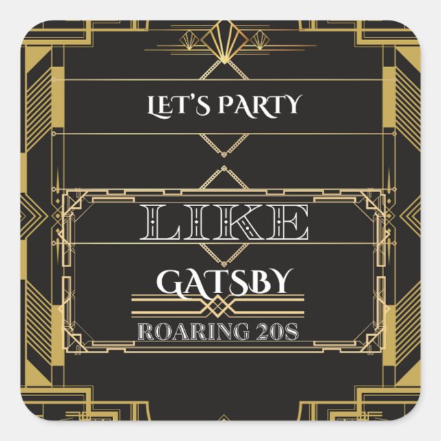 Carré Faisons la fête comme Gatsby Sticker (Devant)