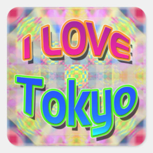 Carré Festival de Tokyo 3 Sticker "I LOVE Tokyo"