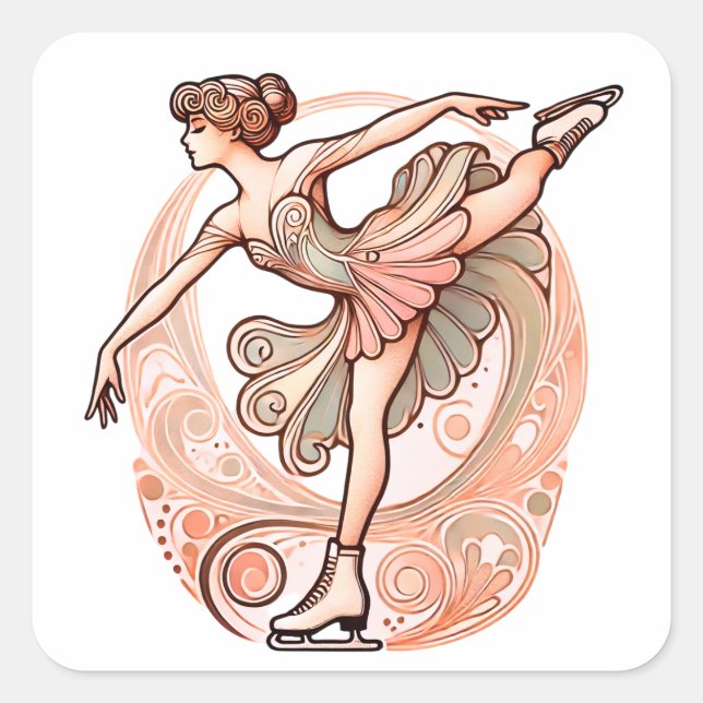 Carré Figure Sticker pour patineur (Devant)
