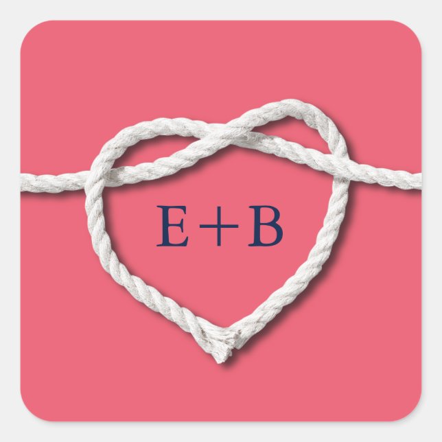 Carré Fixer le sticker corail de noeud (Devant)