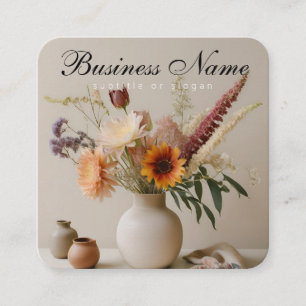 Carré Floral chic   Esthétique   Boho   Carte de visite