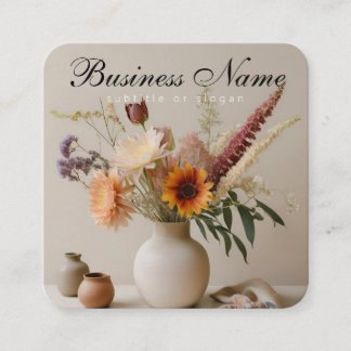 Carré Floral chic | Esthétique | Boho | Carte de visite