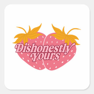 Carré Fraises malveillantes par Haley - Sticker