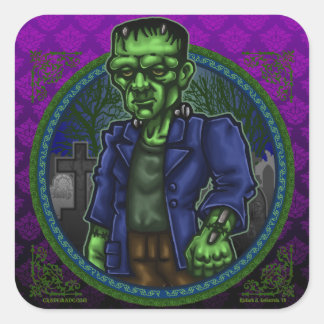 Carré Franky Monster Design sticker