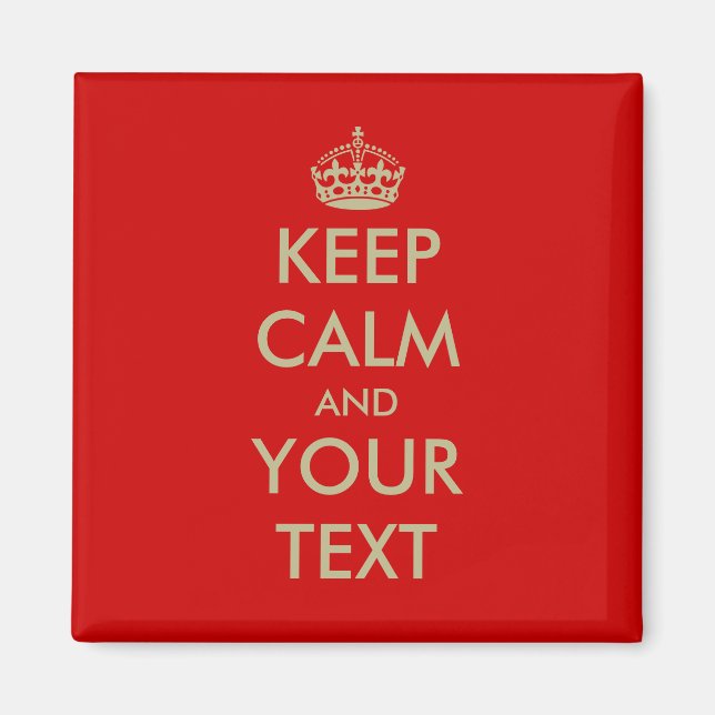 Carré Garder aimant calme avec des lettres d'or fa (Devant)