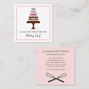 Carré Gâteaux et Whisks Pâtisserie Carte de visite de pr