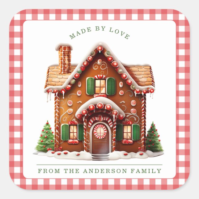 Carré Gingerbread Man Sticker (Devant)