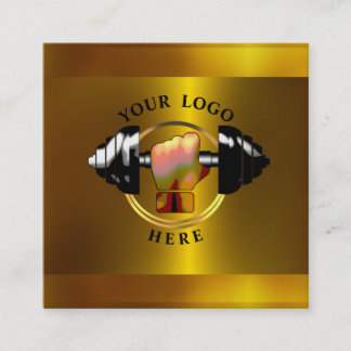 Carré Gold Personal Trainer Carte de visite des médias s